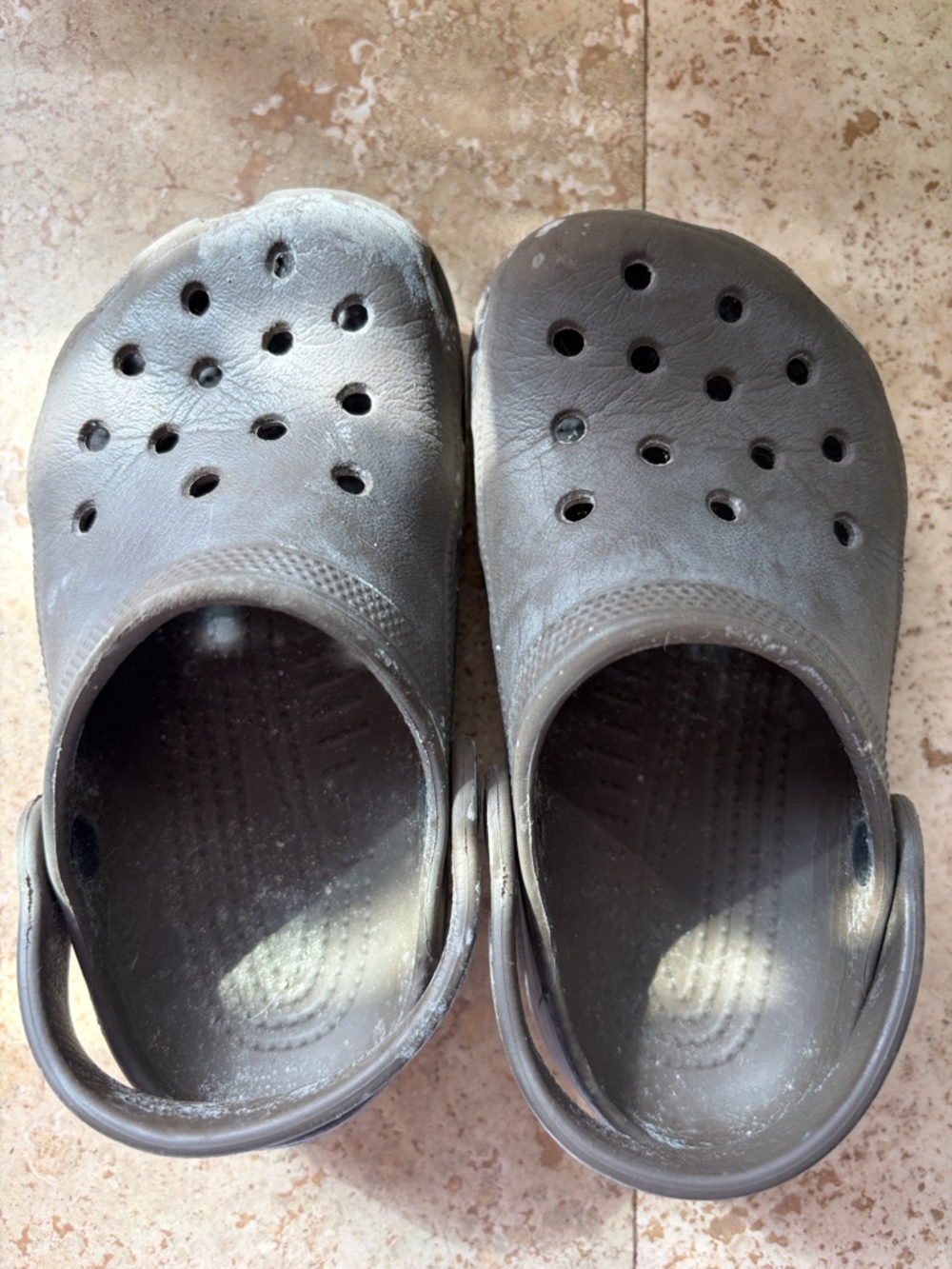CROCS Kids Slip-On Clogs in Gray